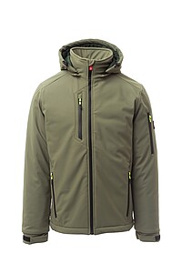 Pánská softshellová bunda PAYPER CREEK PAD ULTRALITE, vojenská zelená, 5XL - bunda s potiskem