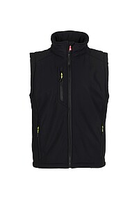 Pánská softshellová vesta PAYPER CREEK PAD VEST ULTRALITE, černá, 3XL - vesta s potiskem