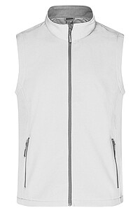 Pánská vesta James & Nicholson Promo softshell, bílá S