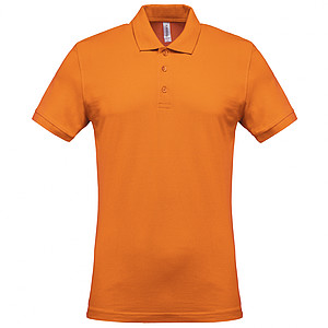 Pánské polotriko KARIBAN SHORT-SLEEVED PIQUÉ POLO SHIRT, oranžová, S