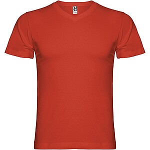 Pánské tričko s krátkým rukávem,výstřih do V, ROLY SAMOYEDO, červená, vel. 2XL