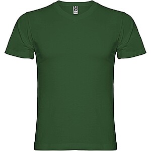 Pánské tričko s krátkým rukávem,výstřih do V, ROLY SAMOYEDO, tmavě zelená, vel. L