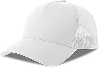 Pětipanelová kšiltovka z bio a recyklované bavlny, bílá - čepice s vlastním potiskem