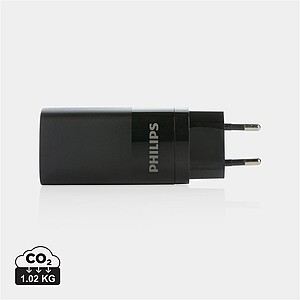 Philips 65W ultra rychlá PD 3-portová USB nabíječka, černá