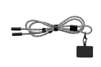 PIERRE CARDIN AUDREY Nabíjecí kabel s držákem na telefon, černá/bílá - reklamní předměty