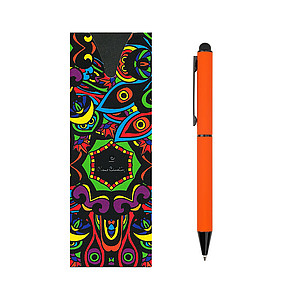 PIERRE CARDIN CELEBRATION Kovové kuličkové pero se stylusem, oranžová