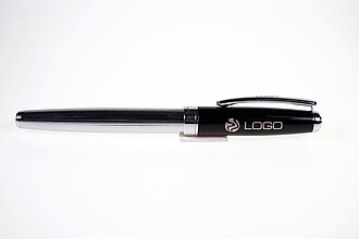 PIERRE CARDIN CHRISTOPHE Sada rolleru a plnicího pera, stříbrná/černá