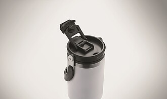 PITESTI Dvoustěnný XXL hrnek z recyklované nerezové oceli, 850 ml, bílá