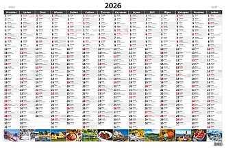 Plánovací roční 2026 mapa A1 obrázková - reklamní kalendáře
