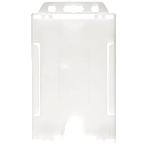 Plastová visačka na jmenovku, transparentní bílá