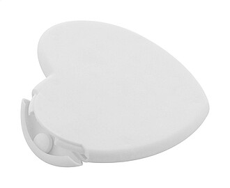 Plastový dávkovač mintových bonbónů ve tvaru srdce, barva: bílá