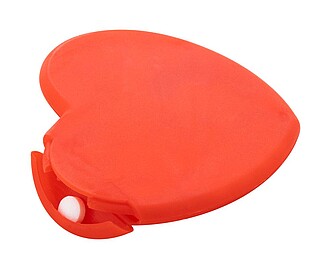 Plastový dávkovač mintových bonbónů ve tvaru srdce, barva: červená - reklamní předměty