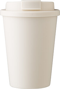 Plastový kelímek s víčkem na pití, 350ml, béžový