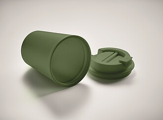 Plastový termohrnek, 300 ml, tmavá zelená