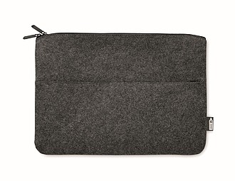Plstěný obal na 14"laptop z RPET, tmavě šedý - reklamní obaly na mobily
