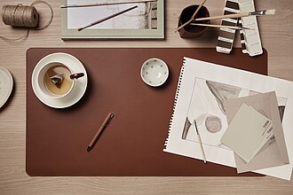 Podložka na stůl z RCS RPET a PU, hnědá