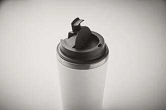 Pohárek s keramickým vnitřkem 350, bílá