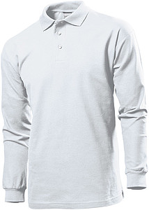 Polokošile STEDMAN POLO LONG SLEEVE MEN bílá S