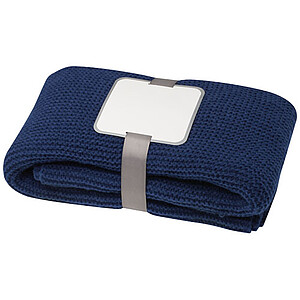 Polyesterová pletená deka 150 × 120 cm, námořní modrá