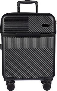 PORTISO Cestovní kufr na kolečkách, černá