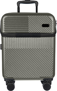 PORTISO Cestovní kufr na kolečkách, tmavě šedá