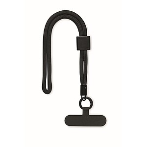 Poutko na telefon a zápěstí, černá - reklamní předměty