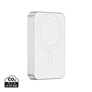 Powerbanka 10000mAh s bezdrátovým nabíjením, stříbrná - reklamní předměty