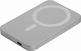 Powerbanka 5000mAh s bezdrátovou nabíječkou, šedá
