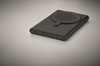 Powerbanka s bezdrátovou nabíječkou, černá