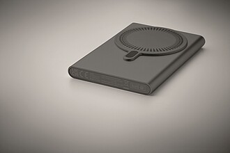 Powerbanka s bezdrátovou nabíječkou, tmavě šedá