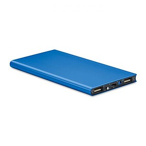 POWERDESK Hliníková powerbanka s kapacitou 8000 mAh, modrá