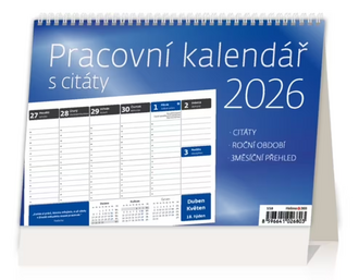 Pracovní kalendář s citáty 2026 - reklamní kalendáře