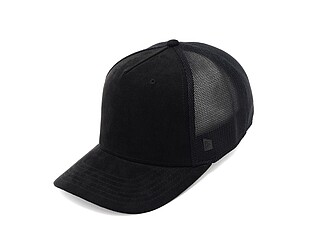 Prémiová 5panelová kšiltovka, černá - čepice s vlastním potiskem