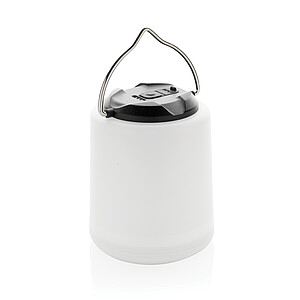 Přenosná USB LED stolní lampa z RCS RPET, bílá - reklamní předměty