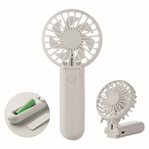 Přenosný skládací ventilátor, bílá - reklamní předměty