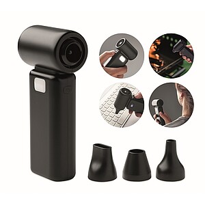 Přenosný turbo ventilátor, černá - reklamní předměty