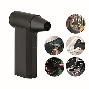 Přenosný turbo ventilátor, černá - reklamní předměty