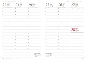 Print 2025 diář týdenní B5, černý