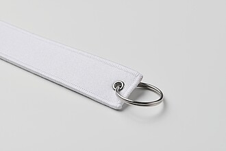 Přívěsek na klíče, bílá