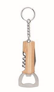 Přívěšek na klíče s otvírákem a vývrtkou