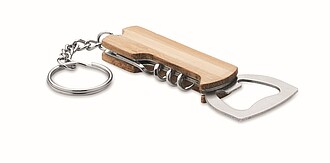 Přívěšek na klíče s otvírákem a vývrtkou