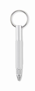 Přívěsek na klíče s propiskou, stříbrná