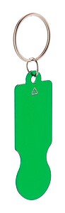 Přívěšek na klíče se žetonem do košíku, zelená - klíčenky s potiskem
