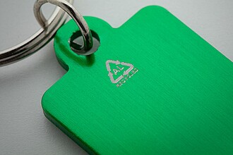 Přívěšek na klíče se žetonem do košíku, zelená