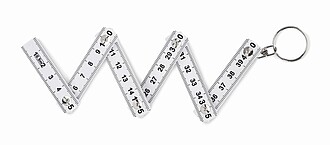 Přívěšek na klíče, skládací metr, 50cm