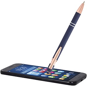 Propiska v barvě růžového zlata, tmavě tyrkysová