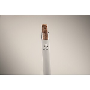 Propiska z recyklovaného hliníku, bílá