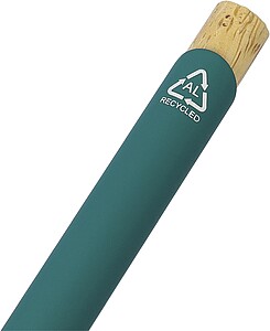 Propiska z recyklovaného hliníku, zelená