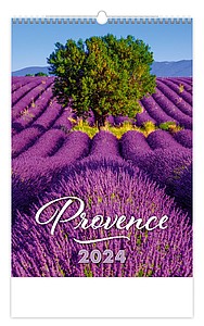 Provence 2026, nástěnný kalendář, prodloužená záda - reklamní kalendáře