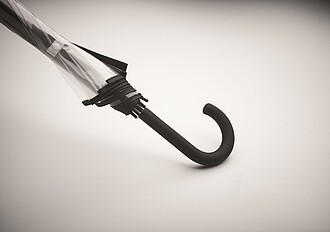 Průhledný deštník, černý